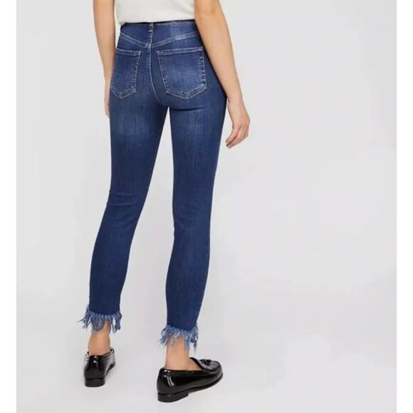 Free People Great Heights Frayed Fringe Skinny Jean Size 26 - Picture 2 of 9